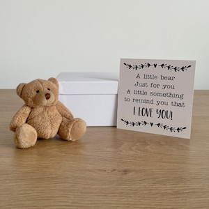 Mum Gift, Pocket Bear, I Love You Mum Gift, Mom, Mummy, Thoughtful Keepsake, Mother's Day Gift, Mum Birthday