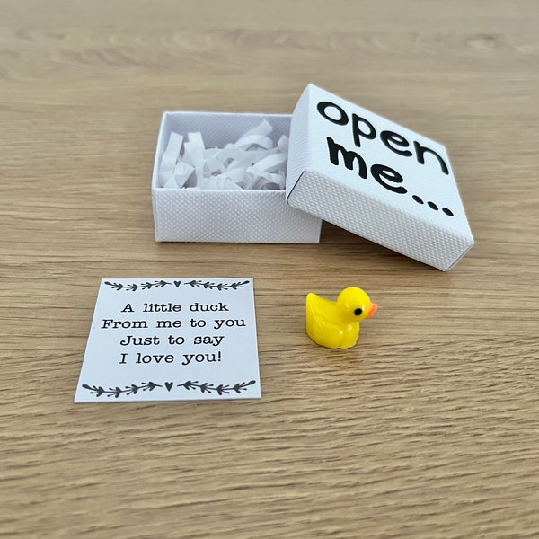 I Love You Gift, Duck Gift, Matchbox Gift, Gift For Boyfriend, Gift For Girlfriend, Valentine's Day Gift