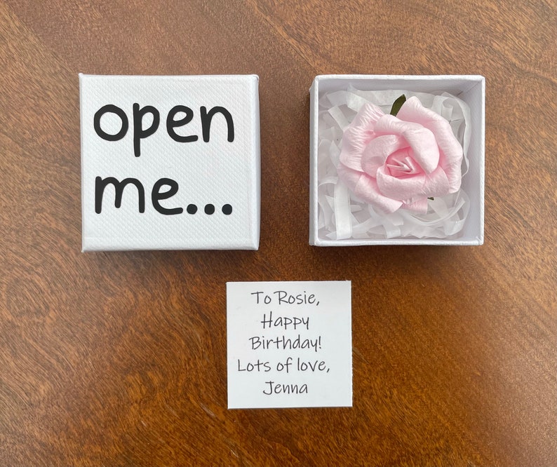 Friendship Gift, Matchbox Gift, Thinking Of You Gift, Positivity Gifts, Best Friend Gift Large Rose