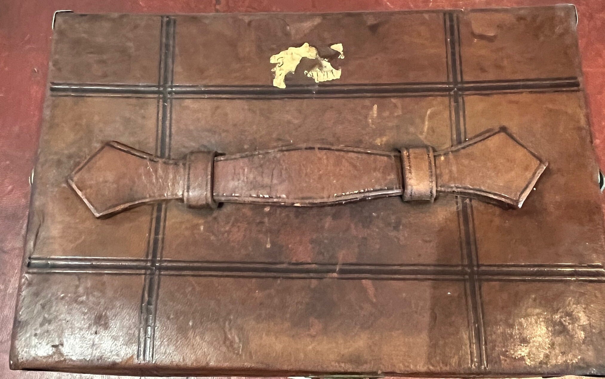 Jeu De Mah Jong Chinois Ancien - Étui Cuir Et Comptoirs Bambou - Hilton Johnson - Années 1950