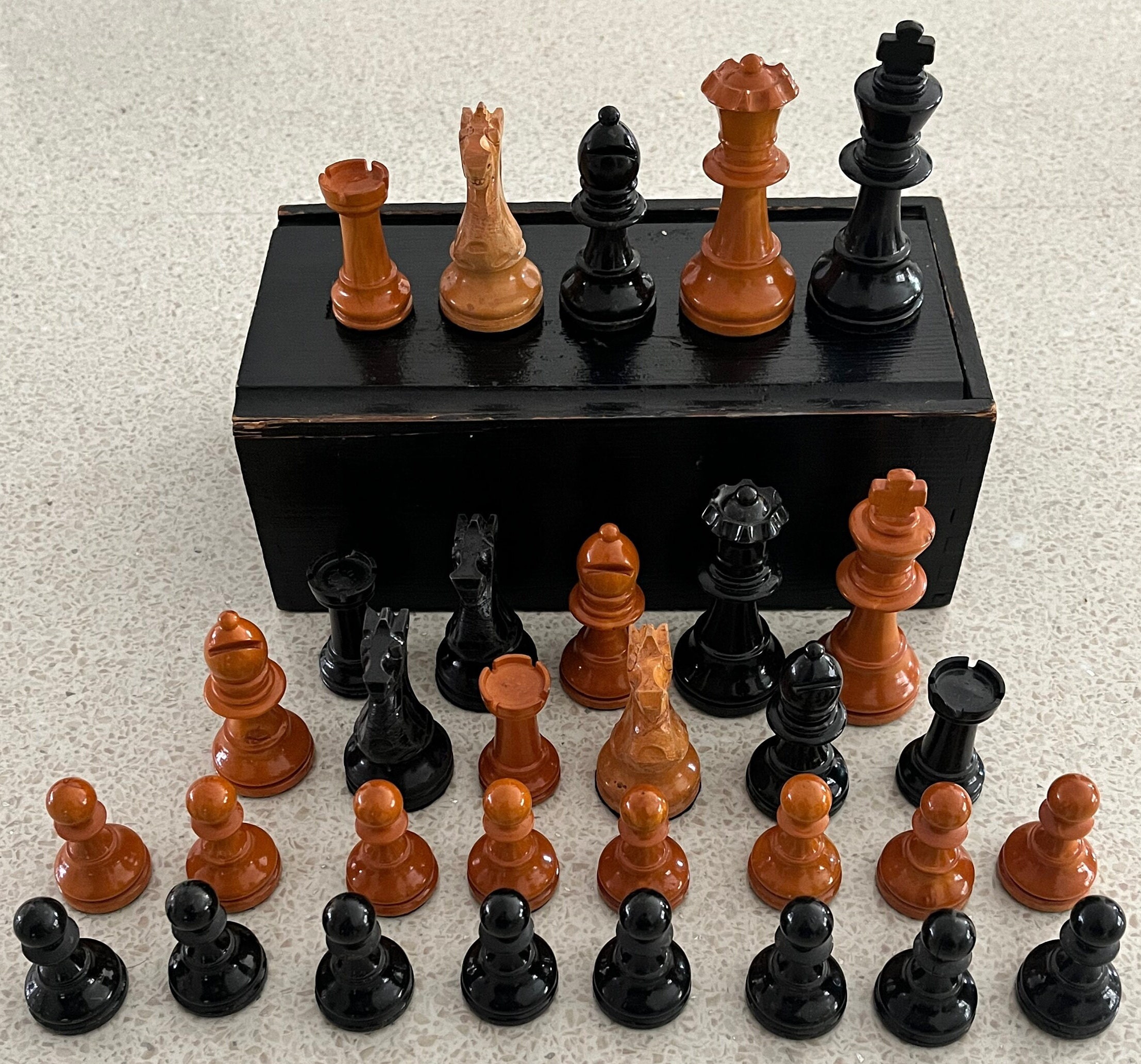 1884 Morphy Series Chess Pieces Professional Staunton Sheesham -   Portugal