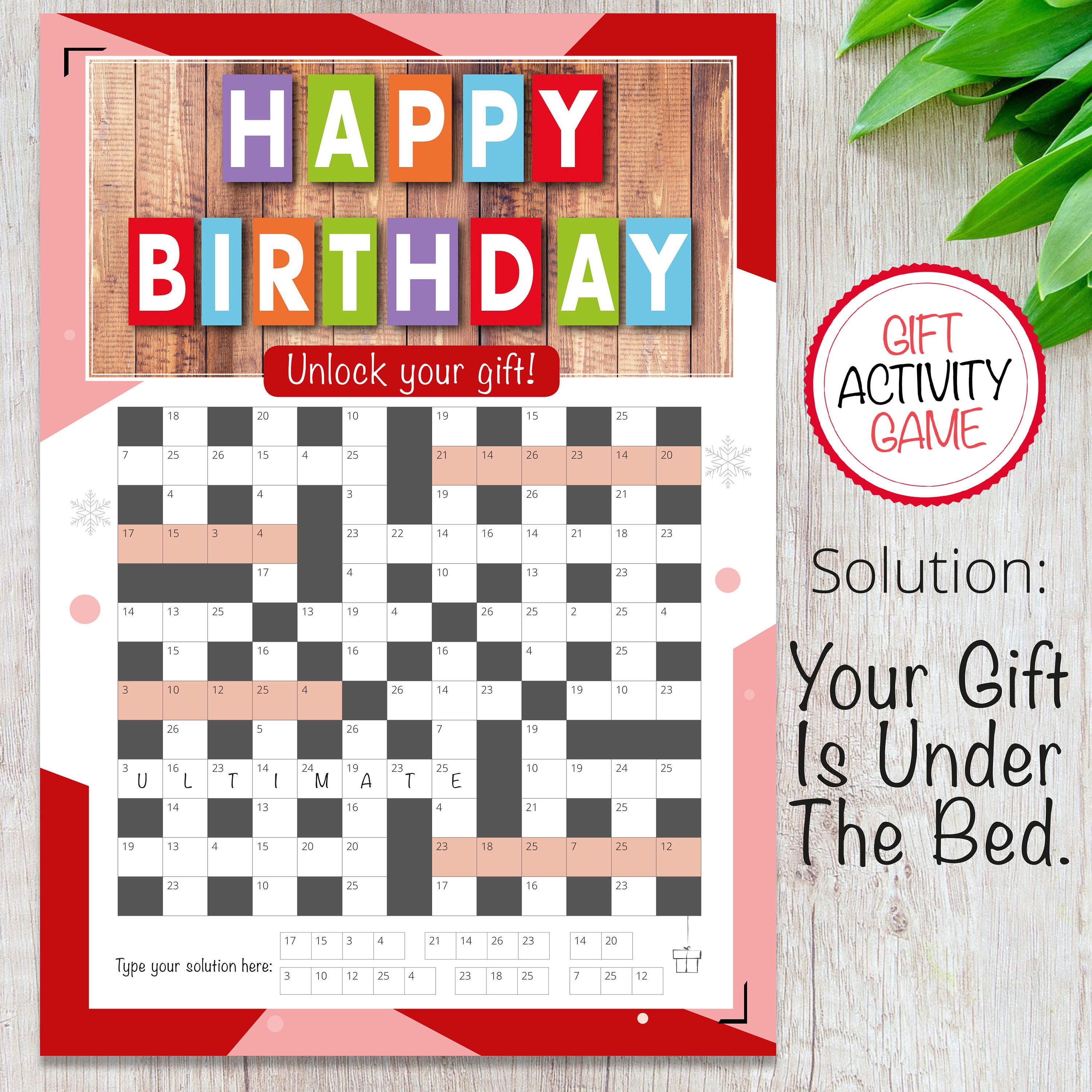 New Birthday Gift activity game Hide your Birthday Gift with Etsy España