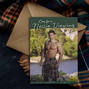 Biglietto di auguri con uomini in kilt (Josh)