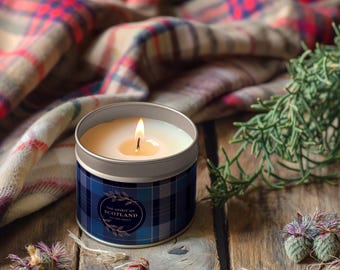 Scotland inspired soy wax candle