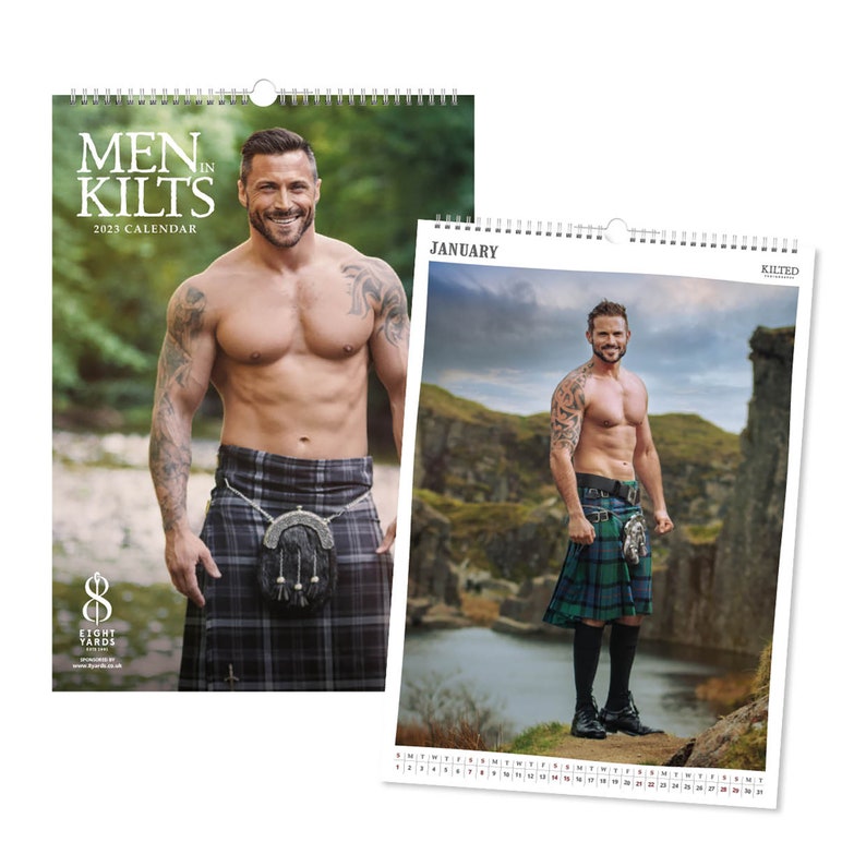 men-in-kilts-calendar-2023-a3-etsy-polska