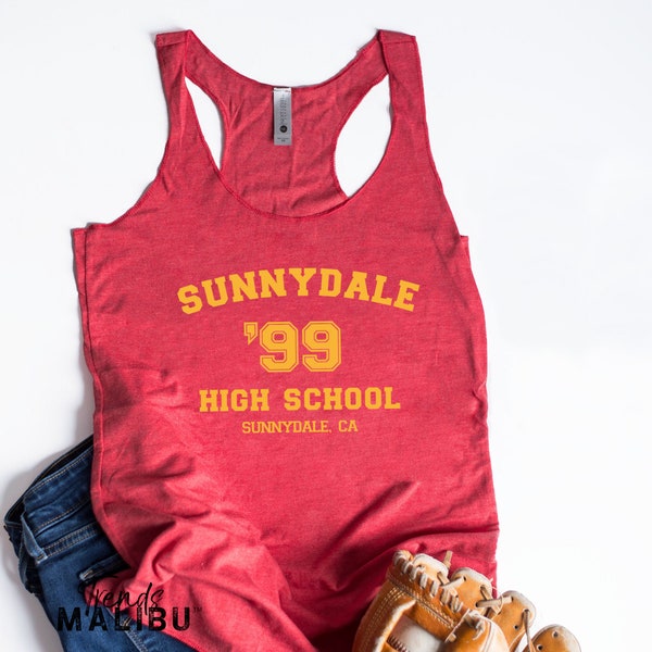 Sunnydale High School Tank, Buffy Tank Top, Vintage Womans Racerback Tank, Sunnydale Razorbacks Shirt, Oberteile für Frauen, Sunnydale High School