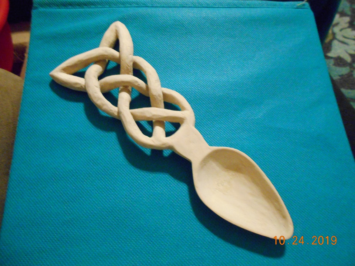 Hand Carved Celtic Knot Spoon Decorative Welsh Love Spoon to Etsy