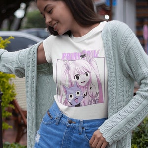 Fairy Tail Lucy Heartfilia Tee: Anime Vaporwave Kawaii Cotton Shirt