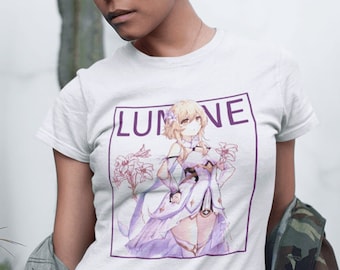 Lumine Genshin Impact T-Shirt: Aesthetic Anime Vaporwave Tee
