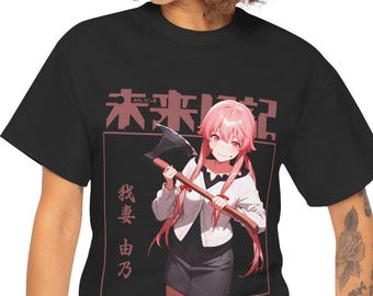Yuno Gasai Anime Tee: Future Diary Vaporwave Manga Heavy Cotton Unisex T-Shirt
