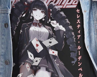 Celestia Ludenberg Anime Tee: Danganronpa Vaporwave Yami Kawaii