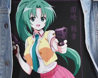 Koszulka z anime Mion Sonozaki: Koszulka unisex z grubej bawełny Higurashi When They Cry