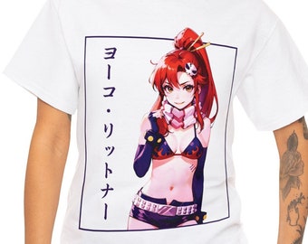 T-shirt Anime Yoko Littner : T-shirt en coton unisexe Manga Gurren Lagann
