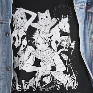 Fairy Tail Natsu Dragneel Gray Fullbuster Erza Scarlet Lucy Heartfilia Juvia Lockser Aesthetic Anime Unisex Heavy Cotton Tee