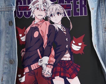 Koszulka z anime Soul Eater: Maka Albarn i czarna gwiazda