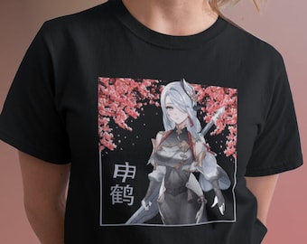 Shenhe Genshin Impact Tee, Aesthetic Anime Vaporwave Shirt
