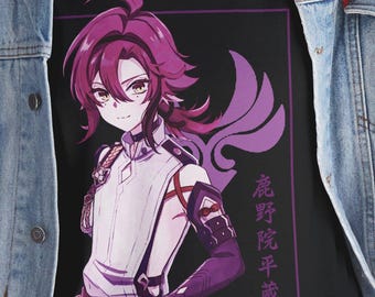 Shikanoin Heizou Anime Tee: Genshin Impact Vaporwave Unisex Shirt