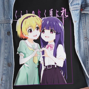 Higurashi Anime Tee: Furude Rika & Houjou Satoko Design