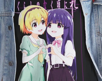 Koszulka Higurashi Anime: Furude Rika i Houjou Satoko Design