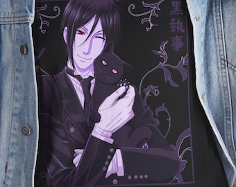 Black Butler Anime Tee: Sebastian Kuroshitsuji, Vintage Pastel Goth