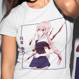 Yuno Gasai Future Diary Second Aesthetic Anime Vaporwave Manga Unisex Heavy Cotton Tee