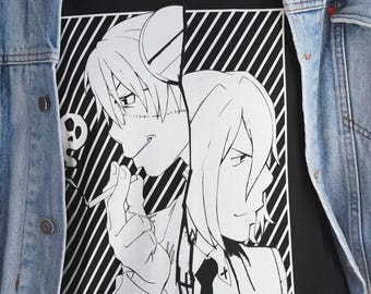 Soul Eater Tee: Franken Stein Anime, Vintage Style Unisex Cotton