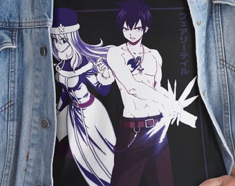Fairy Tail Gray & Juvia Anime Unisex Cotton Tee