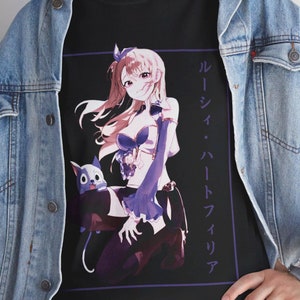 Fairy Tail Lucy Heartfilia Tee: Anime Vaporwave Unisex Cotton
