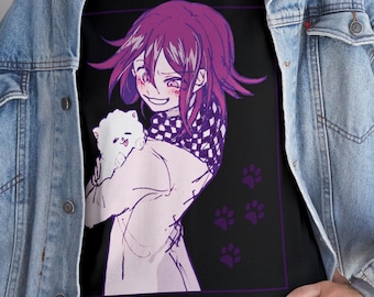 Kokichi Ouma Tee Danganronpa V3 Vaporwave Anime Aesthetic Kawaii Dog Unisex Heavy Cotton Tee