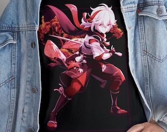 Kaedehara Kazuha Tee, Genshin Impact Anime Vaporwave Shirt