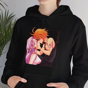 Sudadera unisex con capucha de anime "Los Siete Pecados Capitales": Meliodas y Elizabeth