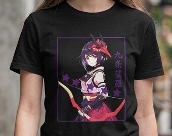 Kujou Sara Genshin Impact T-Shirt: Anime Vaporwave Unisex Tee