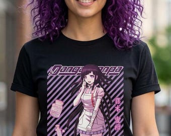 Tsumiki Mikan Vaporwave Tee: Danganronpa Anime Pastel Goth Cotton T-Shirt