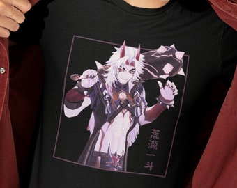Arataki Itto Genshin Impact Tee: Unisex Vaporwave Anime Shirt
