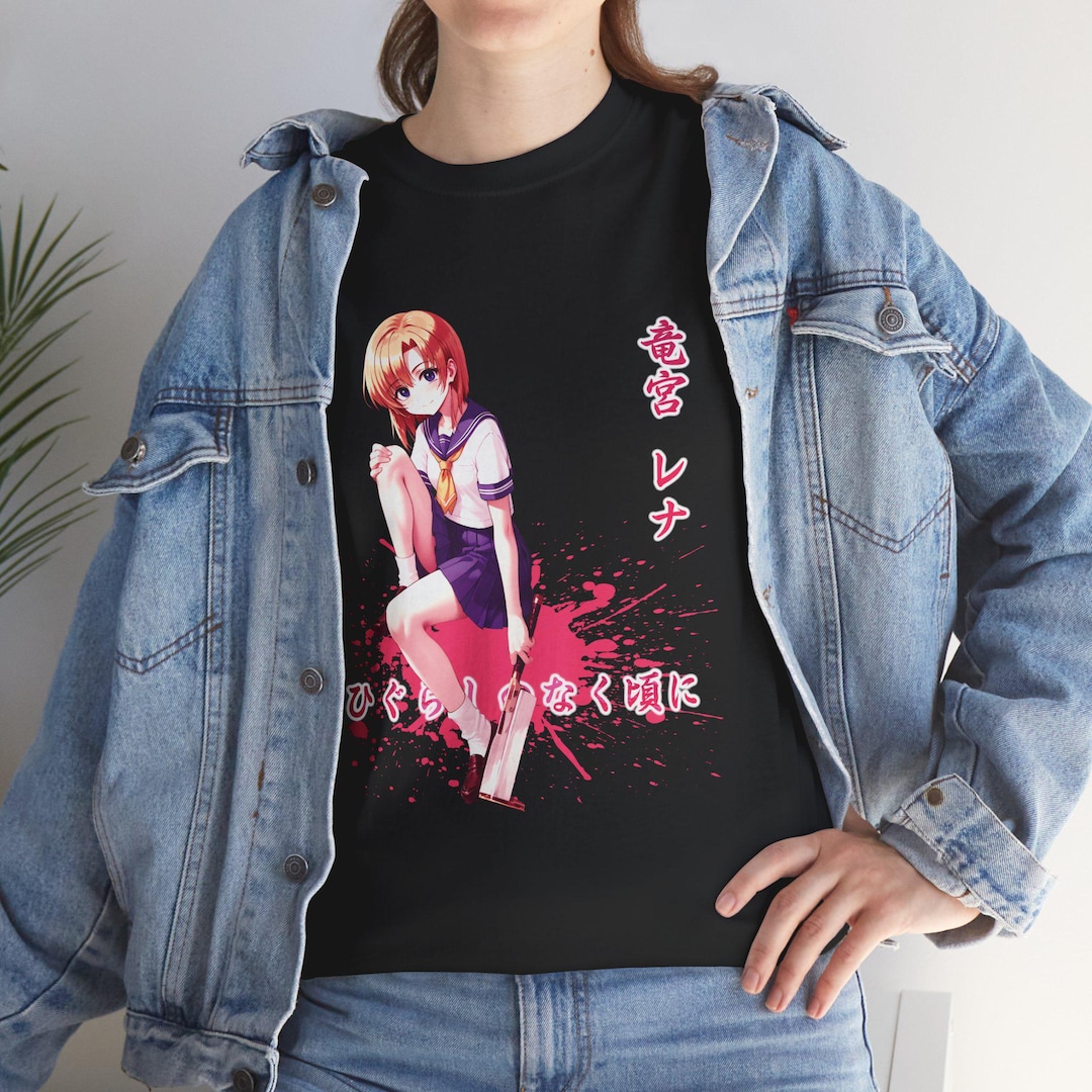竜宮レナ アニメ T シャツ - ひぐらしのなく頃に ヘビーコットン ユニ