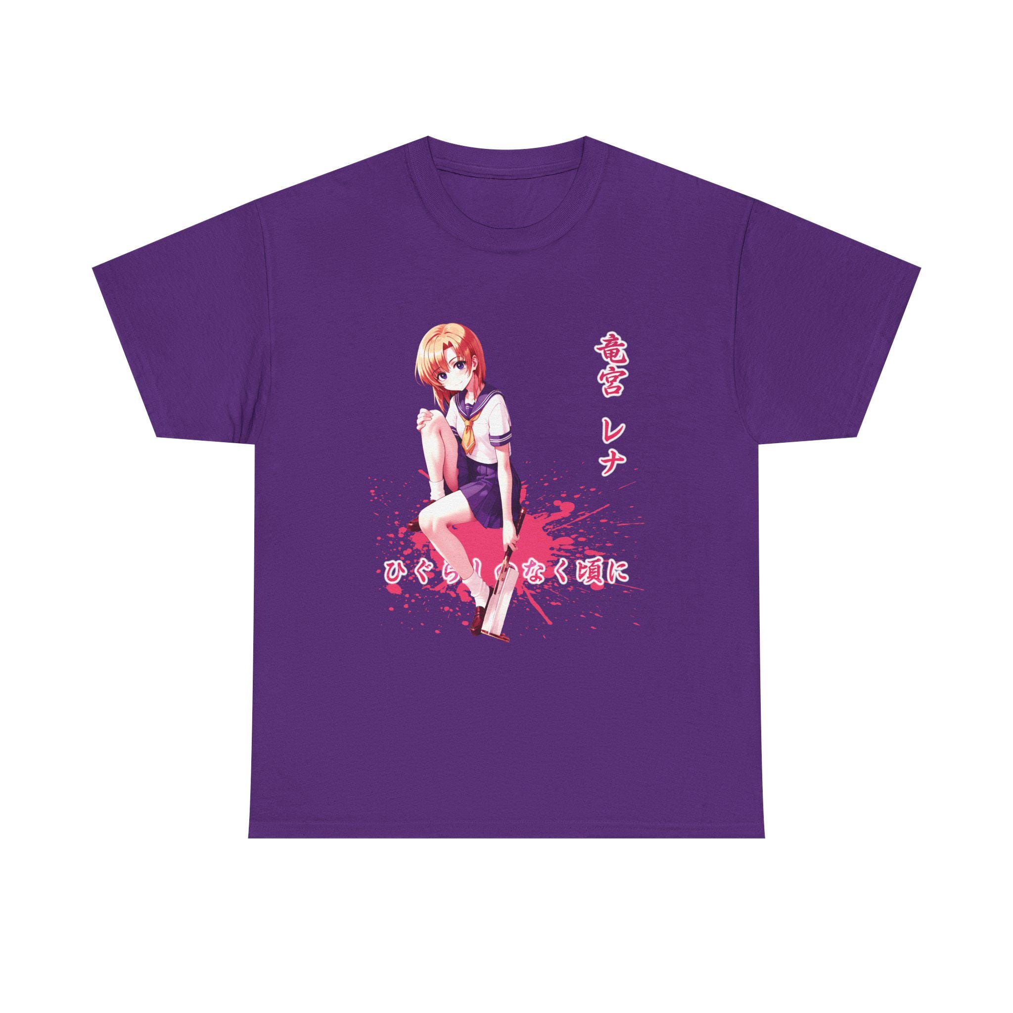 ひぐらしのなく頃に 竜宮レナ Tシャツ 竜宮レナ アニメ T シャツ - ひぐらしのなく頃に ヘビーコットン ユニ