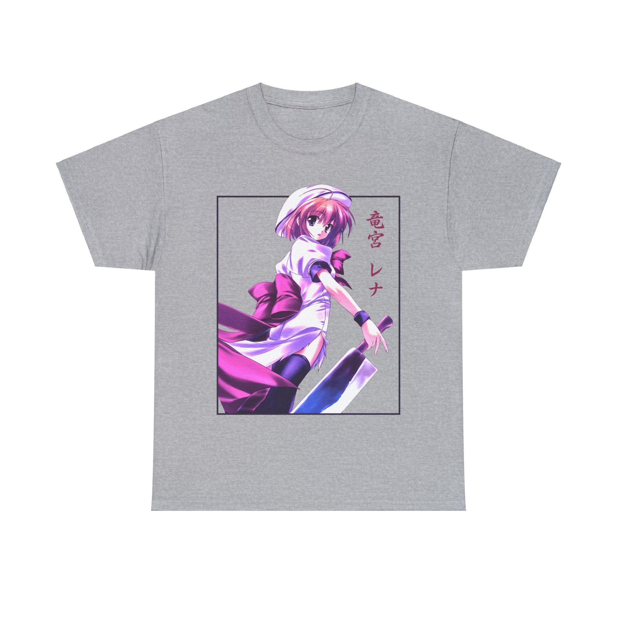 竜宮レナ アニメ T シャツ: ひぐらしのなく頃に ヘビーコットン ユニ