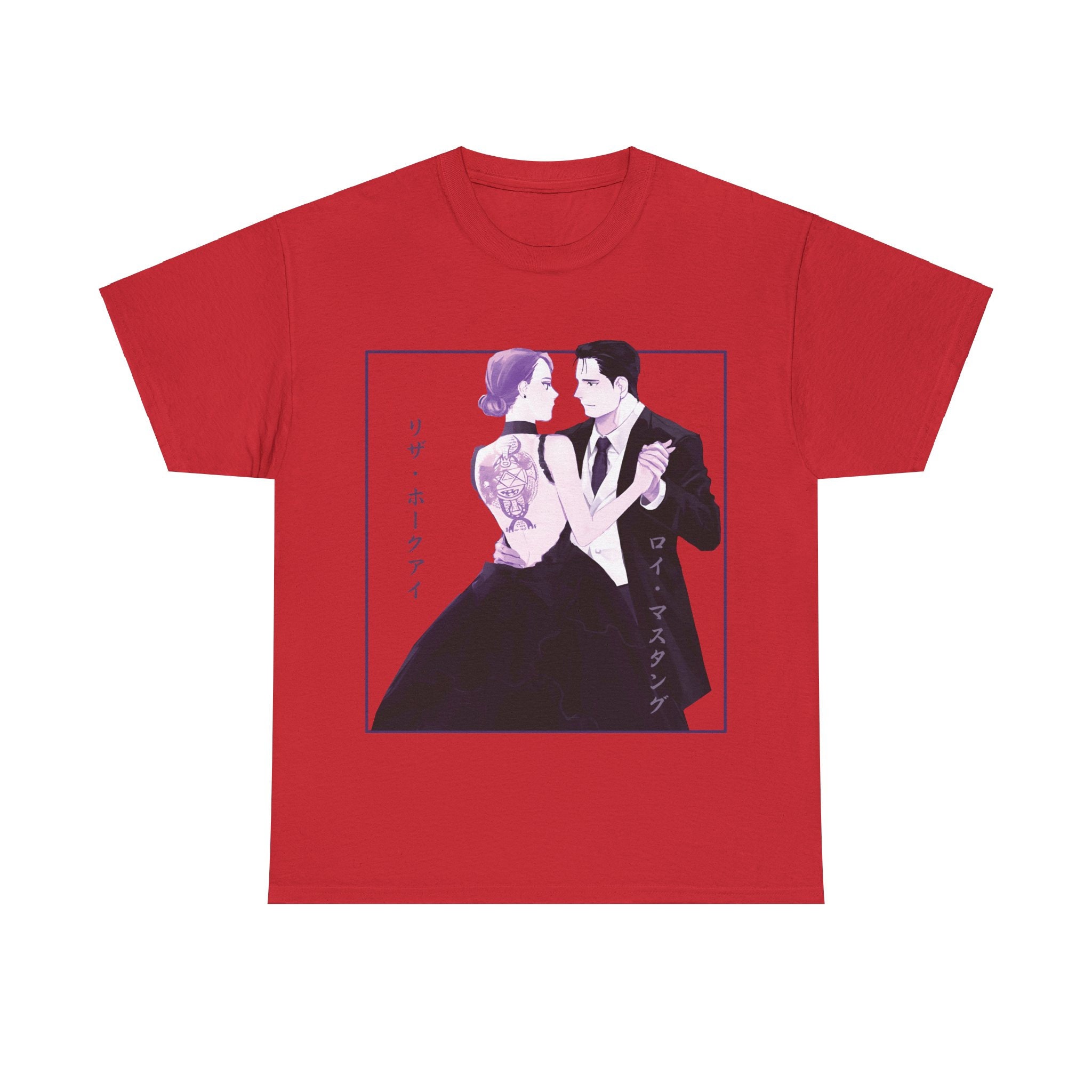 リザ・ホークアイ・ロイ・マスタングTシャツ：鋼の錬金術師アニメ 
