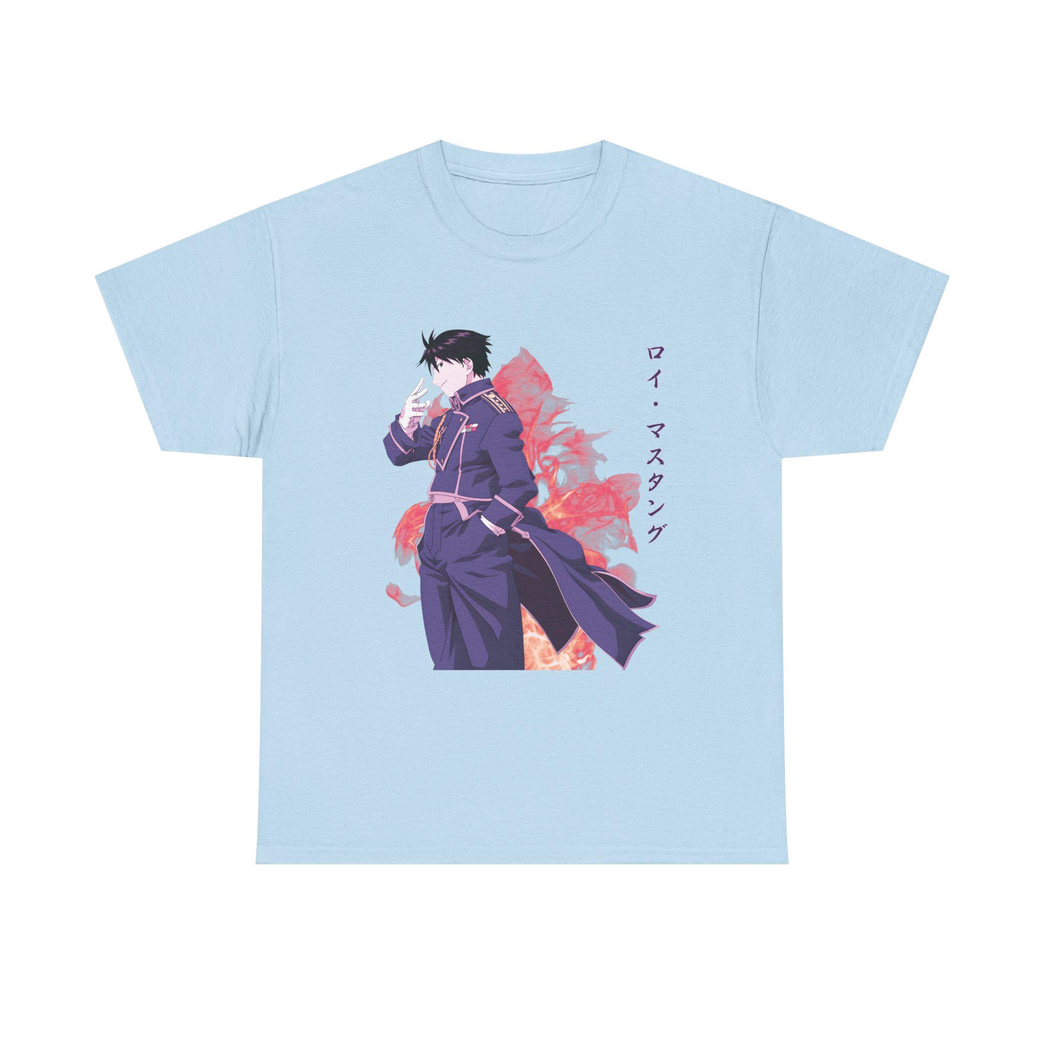 ロイ・マスタング アニメTシャツ：鋼の錬金術師 ヴェイパーウェイヴT 