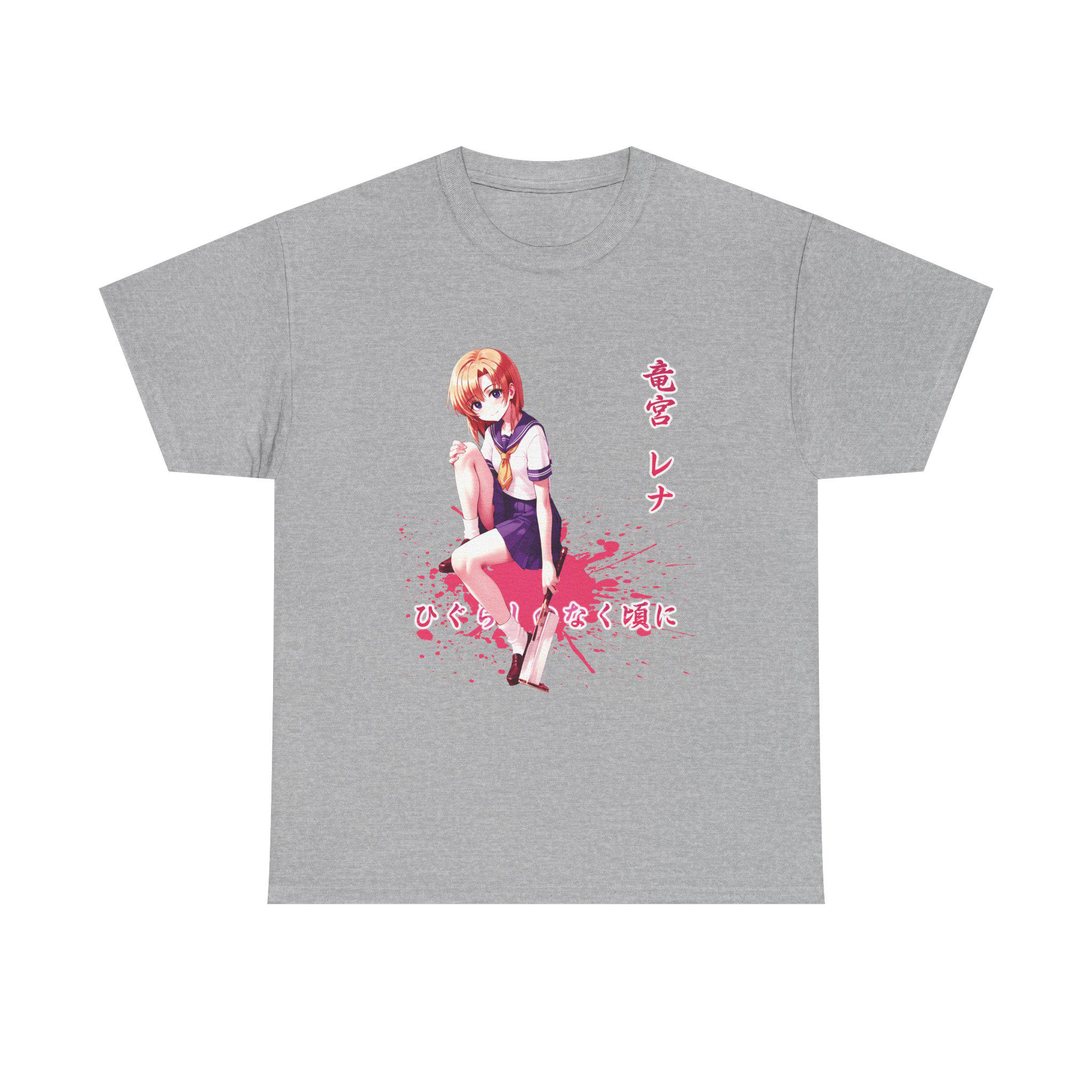 竜宮レナ アニメ T シャツ - ひぐらしのなく頃に ヘビーコットン ユニ