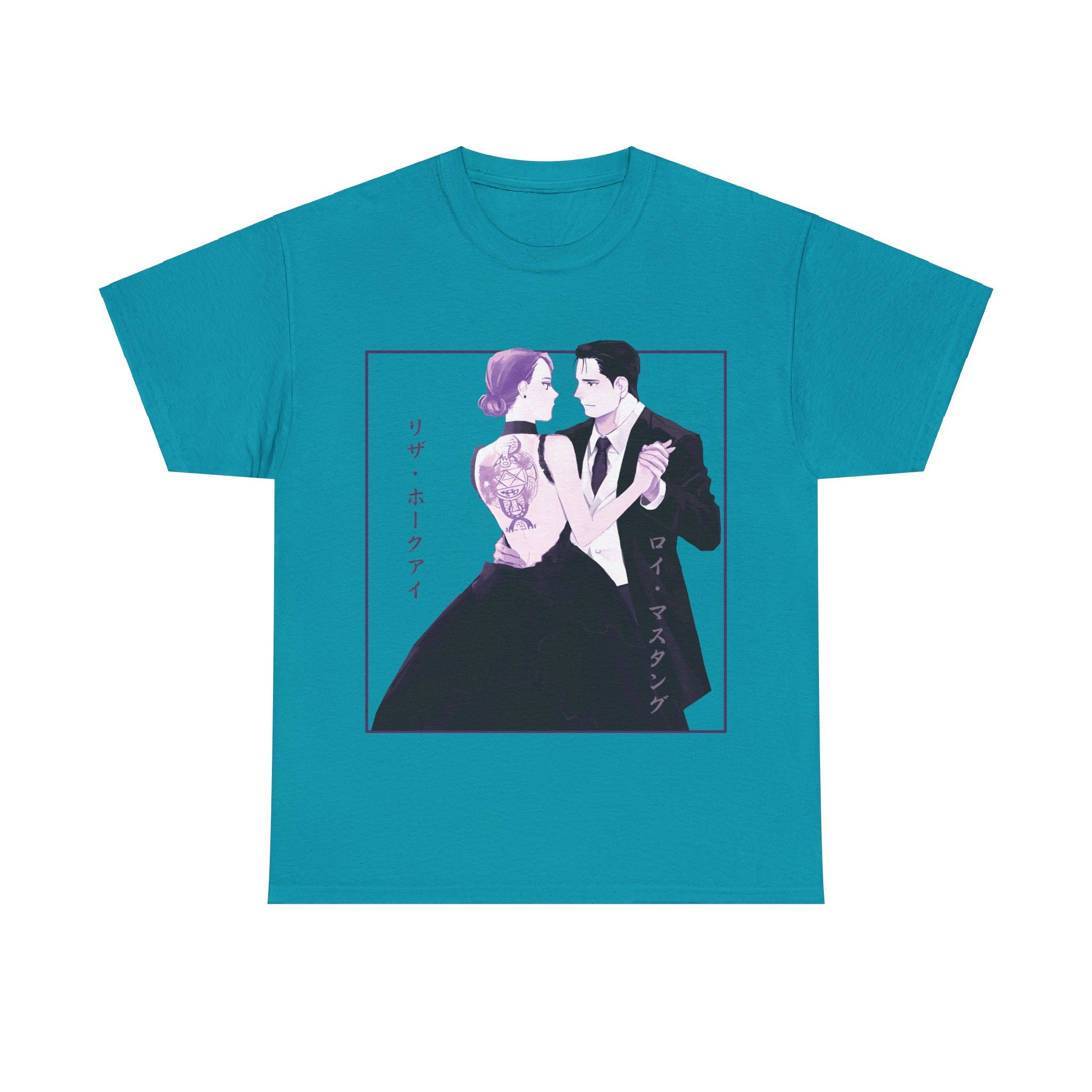 リザ・ホークアイ・ロイ・マスタングTシャツ：鋼の錬金術師アニメ 