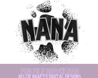 Nana Cow Print Digital File- Cowhide Nana Sublimation Digital File-Digital File Download nana-Blessed Nana File- Nana PNG- Cow Nana