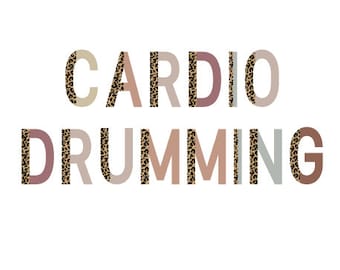 Cardio Drumming Leopard Digital File- PNG File- sublimation png- Sublimation Digital File- workout PNG- cardio drumming shirt