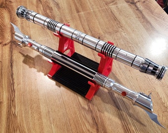 Lightsaber Stand - Double Saber Arm - Kyber Crystal Option
