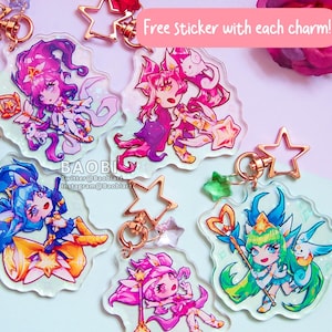 League of Legends | Star Guardians | Acrylic Charm | Keychain + FREE STICKER