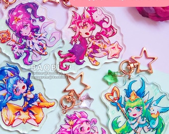 League of Legends | Sterrenwachters | Acryl bedel | Sleutelhanger + GRATIS STICKER