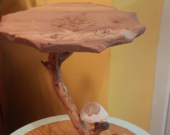 Hand crafted wooden side table
