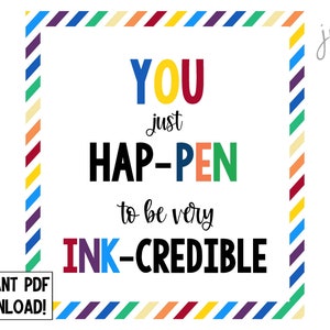 Pen Appreciation Printable
