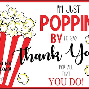 Thank You Popcorn Printable