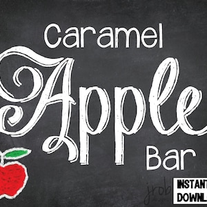 Caramel Apple Bar PRINTABLE - Etsy
